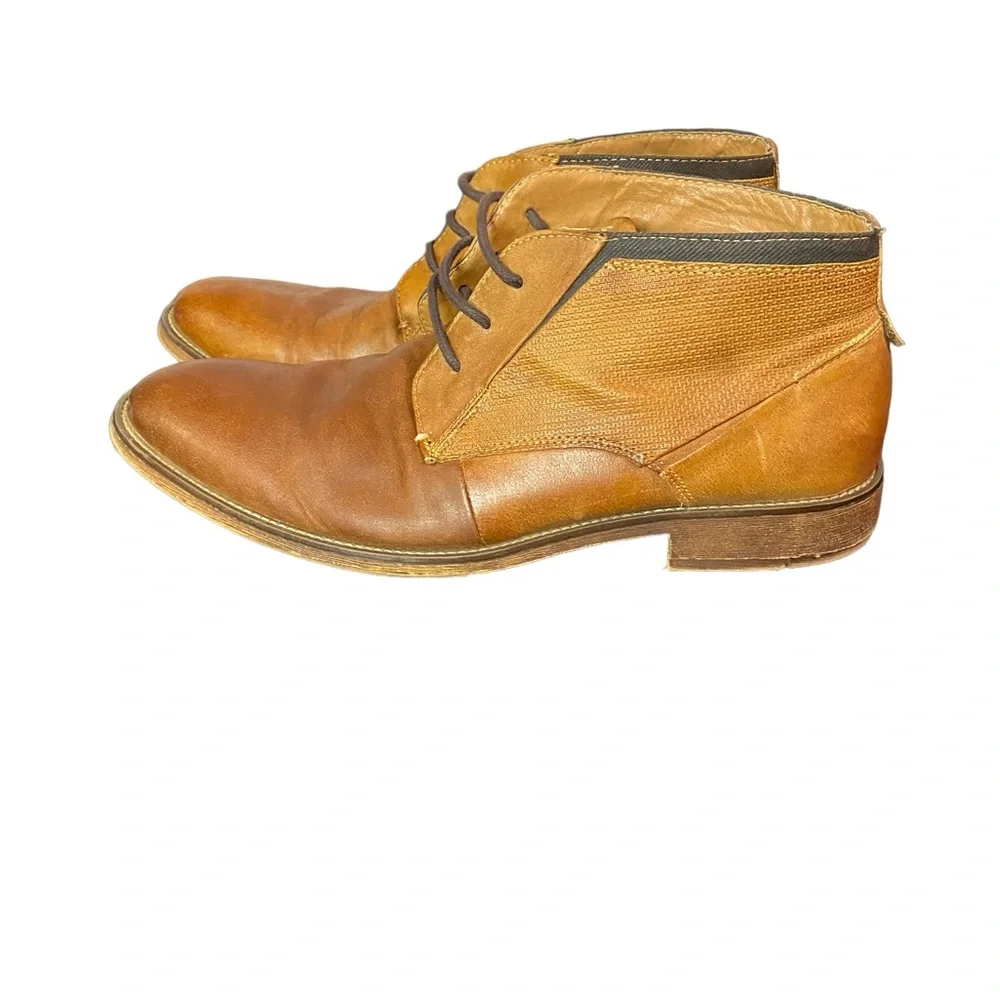 Steve Madden Ripcord Brown Leather Lace Up Chukka Ankle Boots Men's Size 8.5